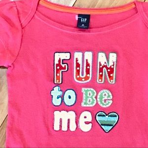 Gap cotton waffle knit cotton girl shirt school — super cute —-Fun to be